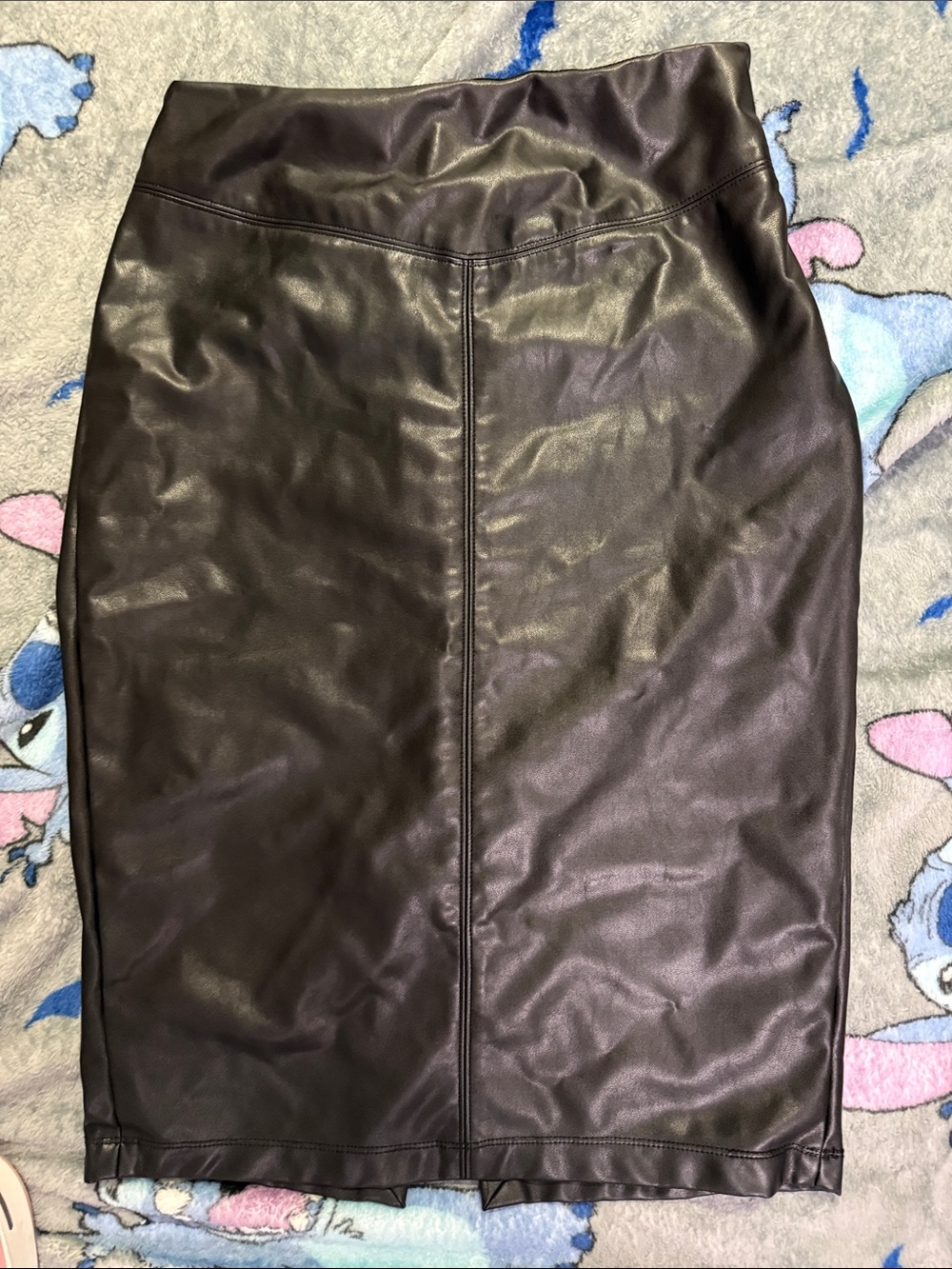 Express Black Faux Leather Pencil Skirt